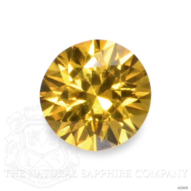 0.55 Ct. Orangish Yellow Sapphire from Ceylon (Sri Lanka)