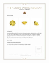 0.57 Ct. Yellow Sapphire from Ceylon (Sri Lanka) Appraisal