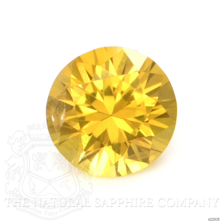 0.53 Ct. Orangish Yellow Sapphire from Ceylon (Sri Lanka)