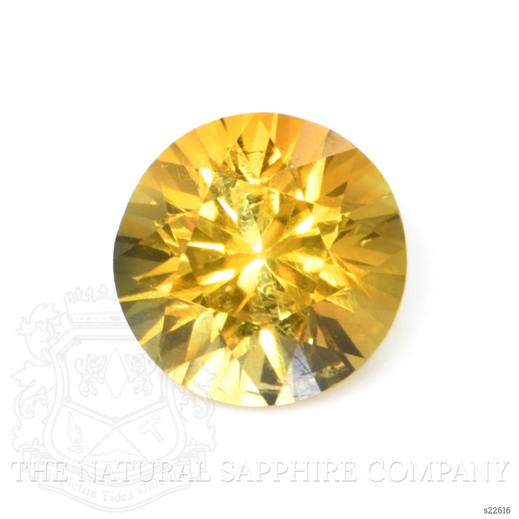 0.68 Ct. Yellowish Orange Sapphire from Ceylon (Sri Lanka)