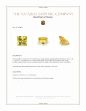 0.69 Ct. Yellow Sapphire from Ceylon (Sri Lanka) Appraisal
