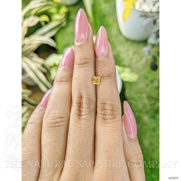 0.69 Ct. Yellow Sapphire from Ceylon (Sri Lanka)