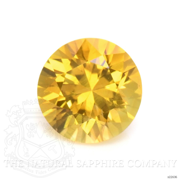 0.64 Ct. Orangish Yellow Sapphire from Ceylon (Sri Lanka)