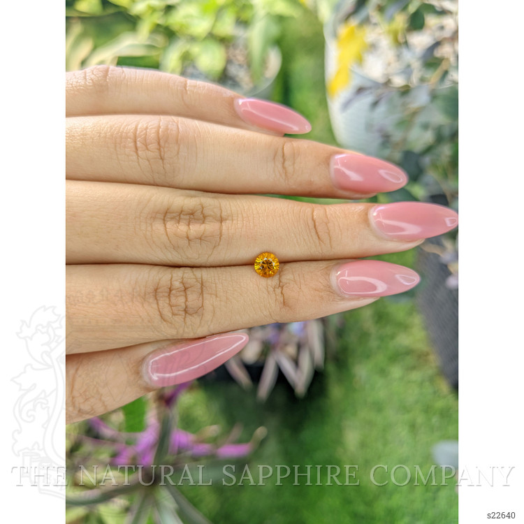 0.67 Ct. Yellowish Orange Sapphire from Ceylon (Sri Lanka)