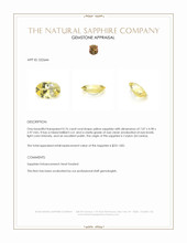 0.76 Ct. Yellow Sapphire from Ceylon (Sri Lanka) Appraisal