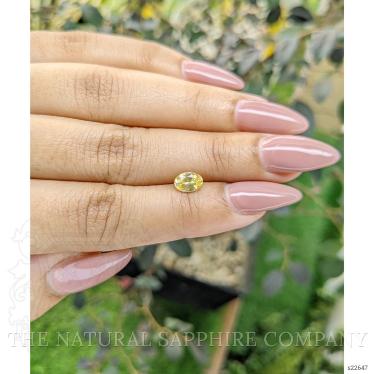 0.88 Ct. Yellow Sapphire from Ceylon (Sri Lanka)