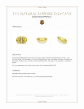 0.94 Ct. Yellow Sapphire from Ceylon (Sri Lanka) Appraisal