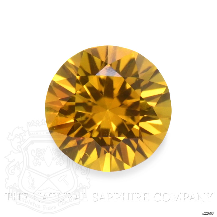 0.51 Ct. Yellowish Orange Sapphire from Ceylon (Sri Lanka)