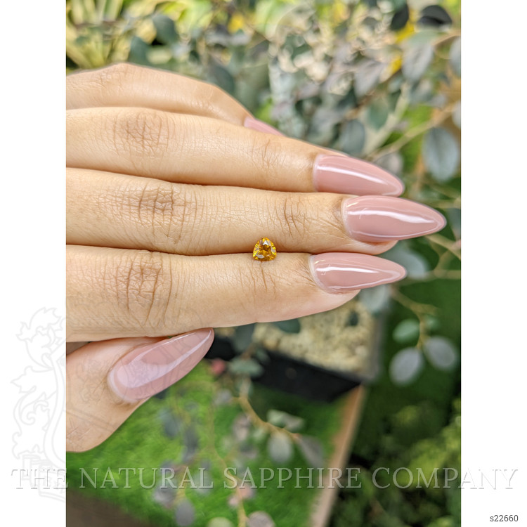 0.40 Ct. Orange Sapphire from Ceylon (Sri Lanka)