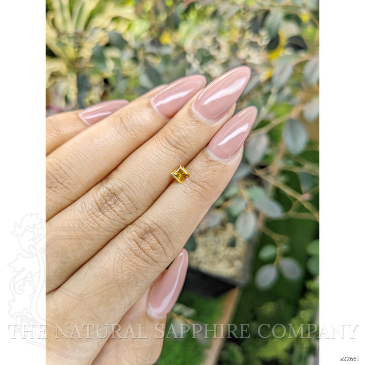 0.46 Ct. Orange Sapphire from Ceylon (Sri Lanka)