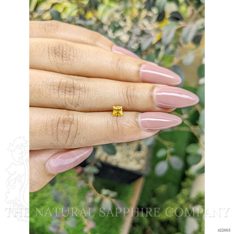 0.47 Ct. Yellowish Orange Sapphire from Ceylon (Sri Lanka)