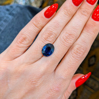 5.04 Ct. Blue Sapphire from Madagascar Life Style