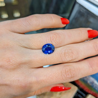 3.07 Ct. Blue Sapphire from Madagascar Life Style