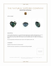 1.51 Ct. Bluish Green Sapphire from Africa Appraisal