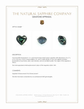 1.51 Ct. Bluish Green Sapphire from Africa Appraisal