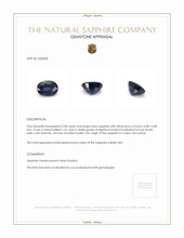 2.08 Ct. Blue Sapphire from Ceylon (Sri Lanka) Appraisal