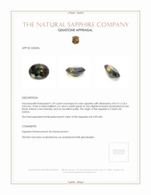 1.69 Ct. Bi Color Sapphire from Ceylon (Sri Lanka) Appraisal