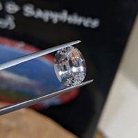 5.56 Ct. White Sapphire from Ceylon (Sri Lanka) Life Style