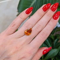 7.56 Ct. Orange Sapphire from Ceylon (Sri Lanka) Life Style