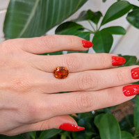 5.57 Ct. Orange Sapphire from Ceylon (Sri Lanka) Life Style