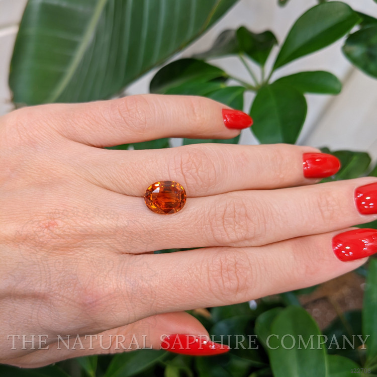 5.57 Ct. Orange Sapphire from Ceylon (Sri Lanka)