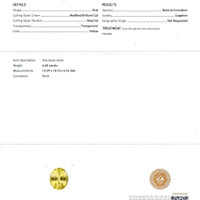 6.40 Ct. Yellow Sapphire from Ceylon (Sri Lanka) Scan Report