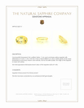 11.46 Ct. Yellow Sapphire from Ceylon (Sri Lanka) Appraisal