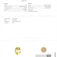 11.46 Ct. Yellow Sapphire from Ceylon (Sri Lanka) Scan Report