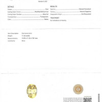 11.46 Ct. Yellow Sapphire from Ceylon (Sri Lanka) Scan Report