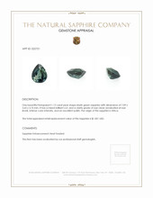 1.12 Ct. Bluish Green Sapphire from Africa Appraisal