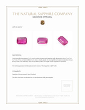 1.01 Ct. Pink Sapphire from Tanzania Appraisal