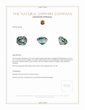 2.02 Ct. Bluish Green Sapphire from Tanzania Appraisal