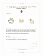 0.93 Ct. Yellow Sapphire from Ceylon (Sri Lanka) Appraisal
