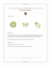 1.06 Ct. Yellow Sapphire from Ceylon (Sri Lanka) Appraisal