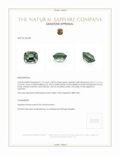 1.15 Ct. Green Sapphire from Tanzania Appraisal