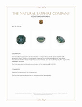 1.55 Ct. Bluish Green Sapphire from Tanzania Appraisal