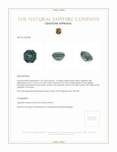 1.55 Ct. Bluish Green Sapphire from Tanzania Appraisal