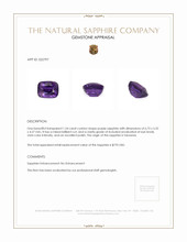 1.54 Ct. Purple Sapphire from Tanzania Appraisal