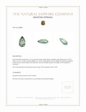 1.03 Ct. Bluish Green Sapphire from Tanzania Appraisal