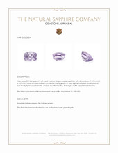 1.60 Ct. Purple Sapphire from Tanzania Appraisal