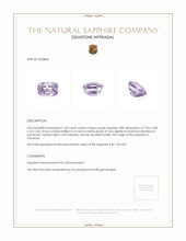 1.60 Ct. Purple Sapphire from Tanzania Appraisal