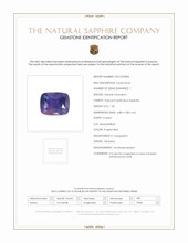 1.60 Ct. Purplish Blue Sapphire from Tanzania Scan Report