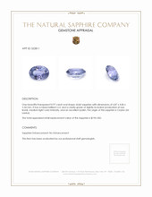 0.97 Ct. Violet Sapphire from Ceylon (Sri Lanka) Appraisal