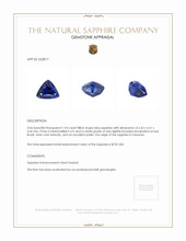 1.05 Ct. Blue Sapphire from Tanzania Appraisal