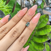 1.51 Ct. Bluish Green Sapphire from Tanzania Life Style