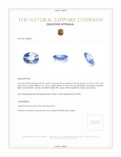 0.65 Ct. Blue Sapphire from Ceylon (Sri Lanka) Appraisal