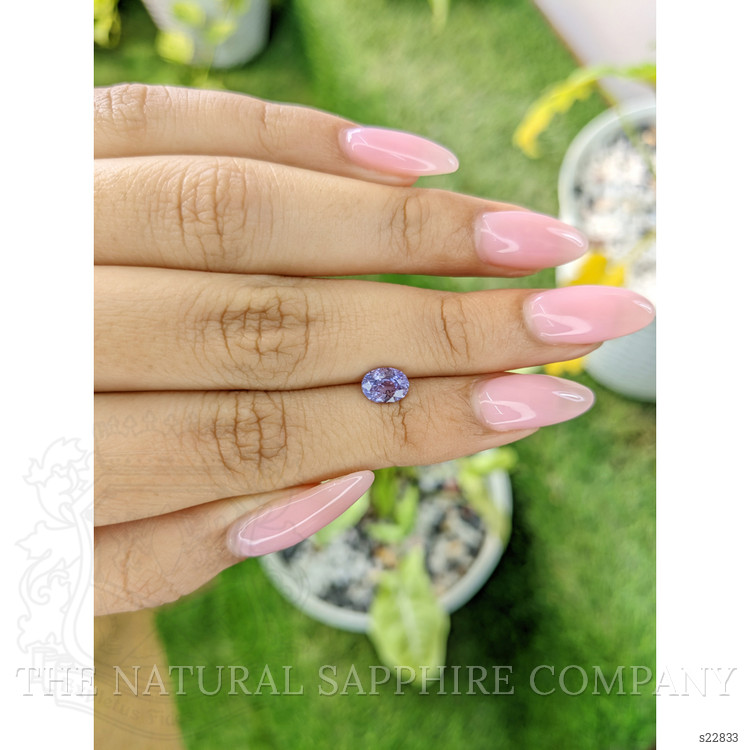 0.96 Ct. Bluish Purple Sapphire from Ceylon (Sri Lanka)