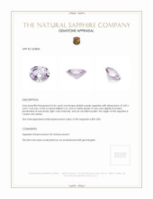 0.46 Ct. Pinkish Purple Sapphire from Ceylon (Sri Lanka) Appraisal