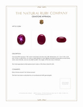 7.80 Ct. Star Ruby from Vietnam Appraisal
