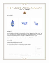 0.99 Ct. Sapphire from Ceylon (Sri Lanka) Appraisal